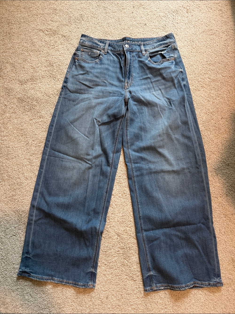 American Eagle low rise, baggy, wide leg